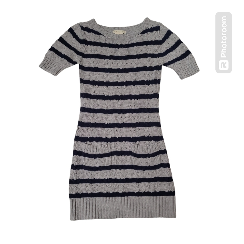 The Eagles Eye Striped Short sleeves Sweater Dress Girl Size M (10-12)
